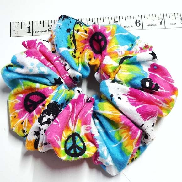 5 for $15  Oversized Scrunchie Peace Print - Picture 3 of 5